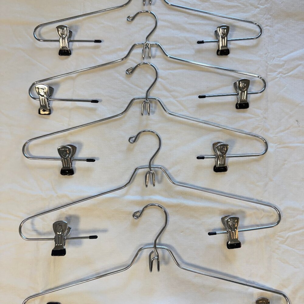 VGT Rubbermaid Metal Shirt Pant Skirt Clip Hangers Add-on Hook Stackable LOT 5
